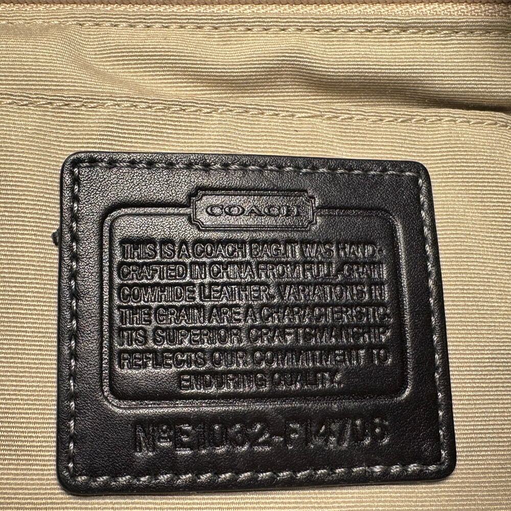 Coach Bag Black 'Zoe' E1032-F14706 Patent Leather Purse Hobo Shoulder Bag - Picture 7 of 9